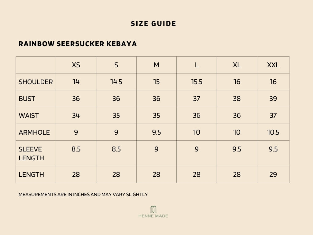 Rainbow Seersucker Kebaya