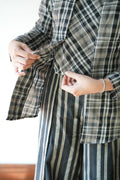 Monochrome Kebaya Kutubaru (Long Sleeves)
