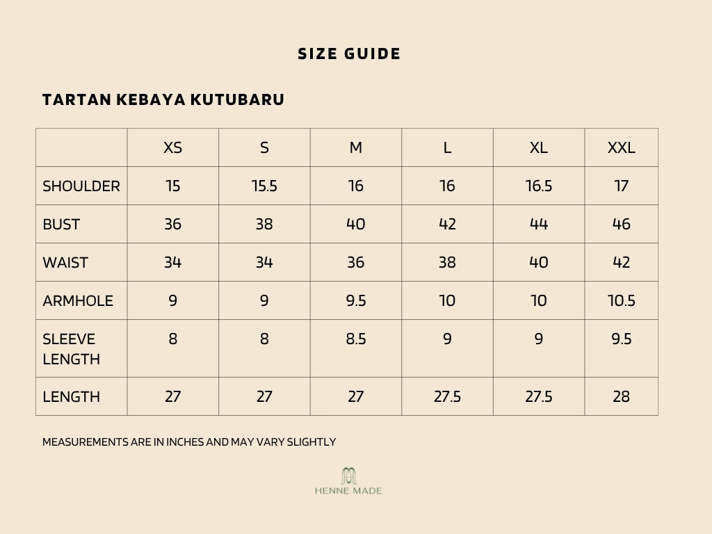 Tartan Kebaya Kutubaru
