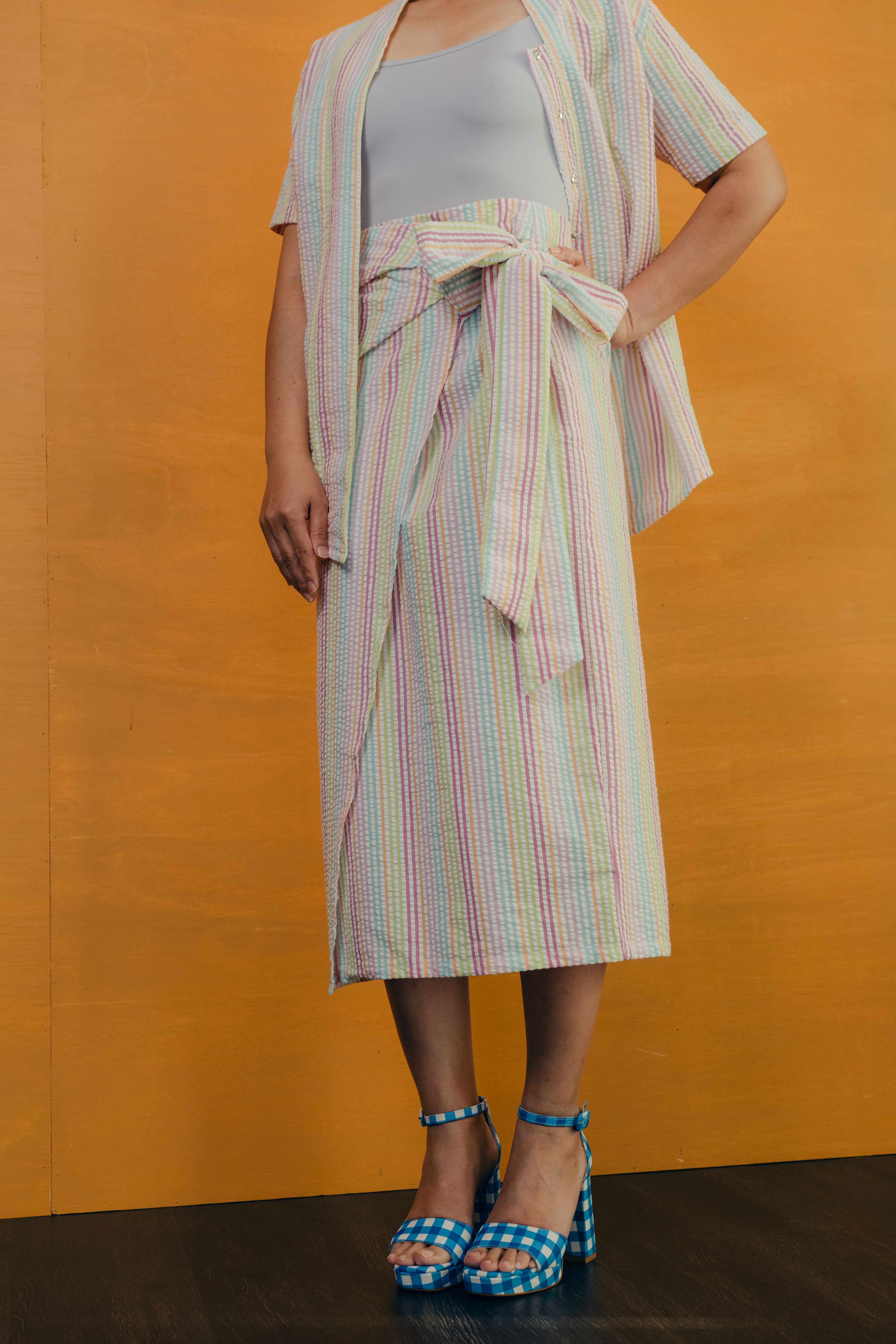 Candy Stripes Wrap Skirt
