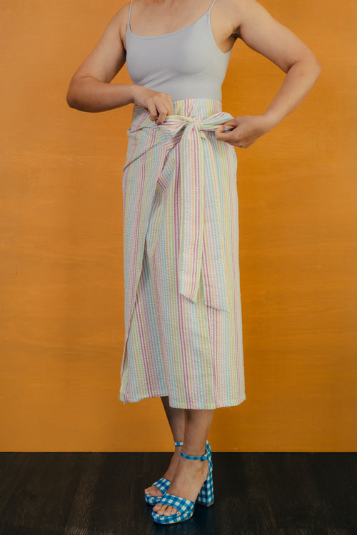 Candy Stripes Wrap Skirt