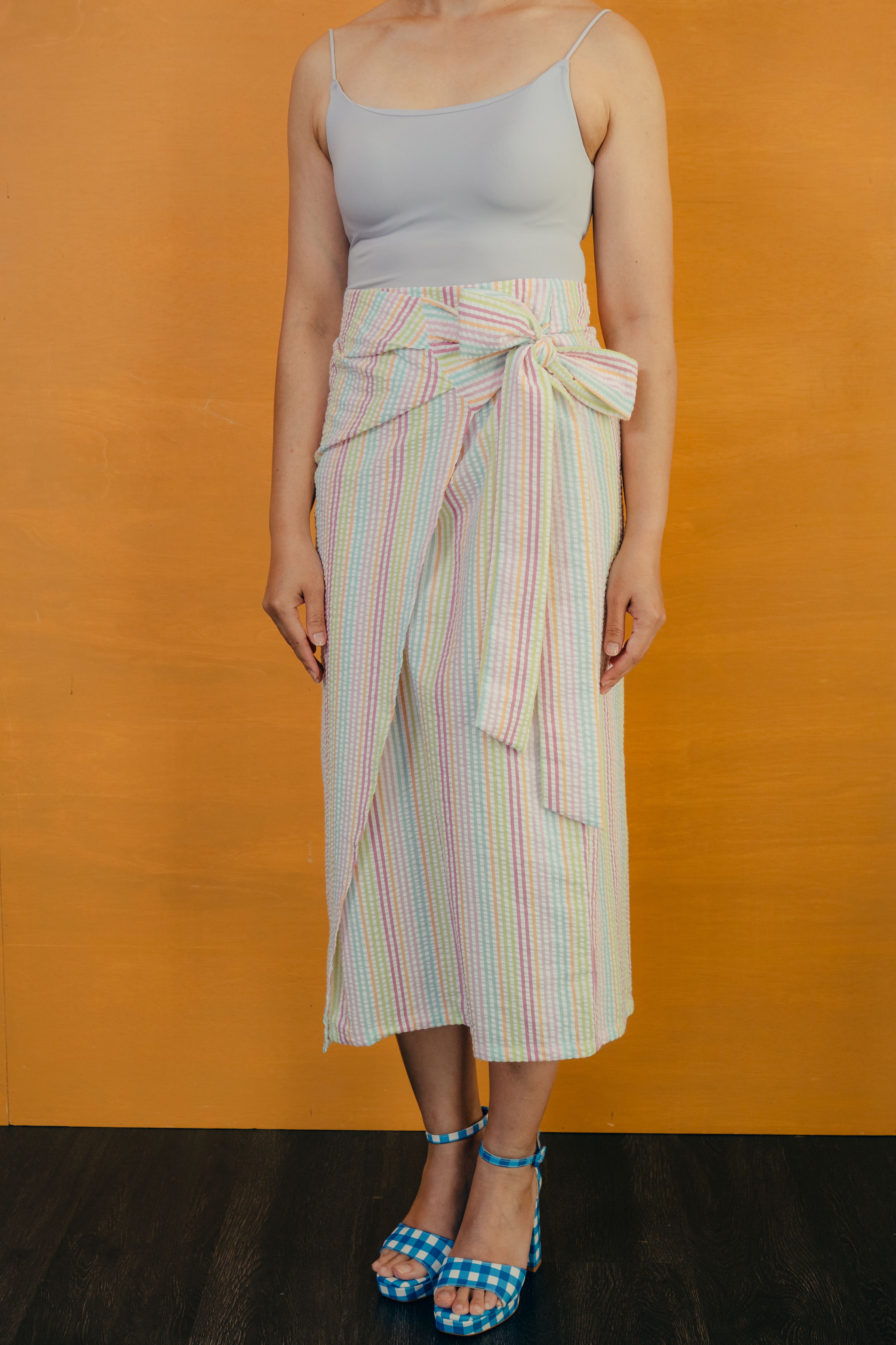 Candy Stripes Wrap Skirt