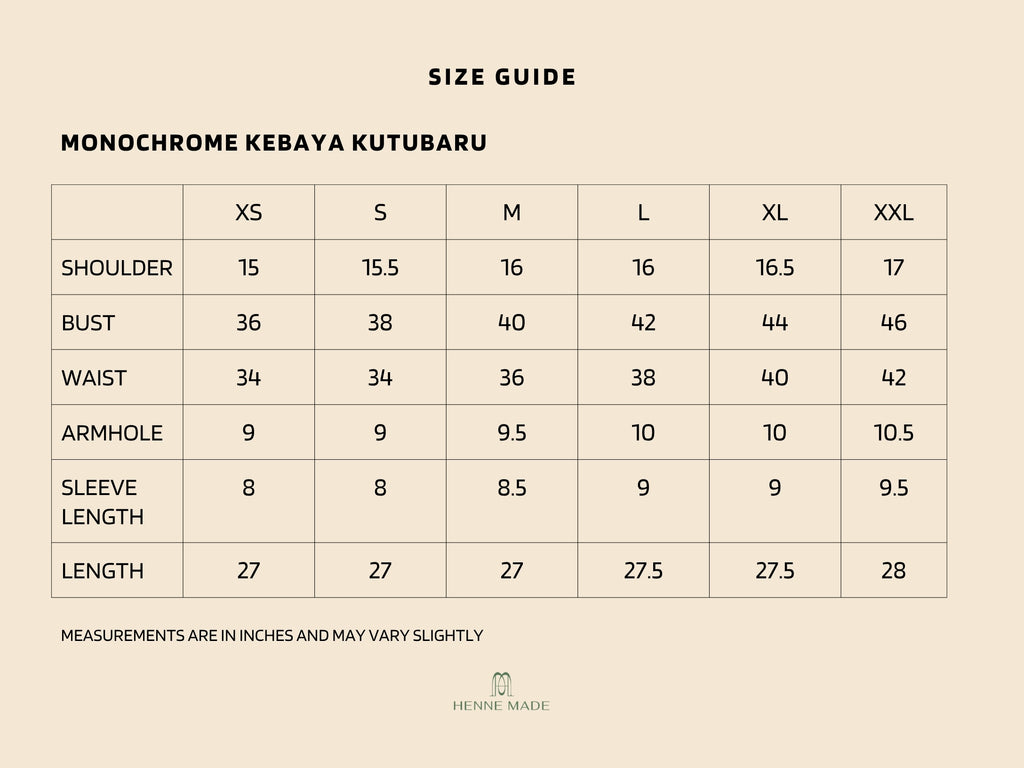 Monochrome Kebaya Kutubaru