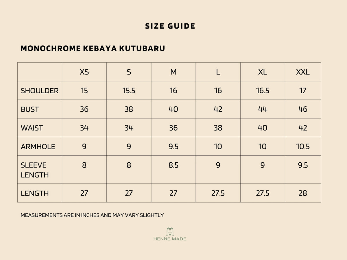 Monochrome Kebaya Kutubaru