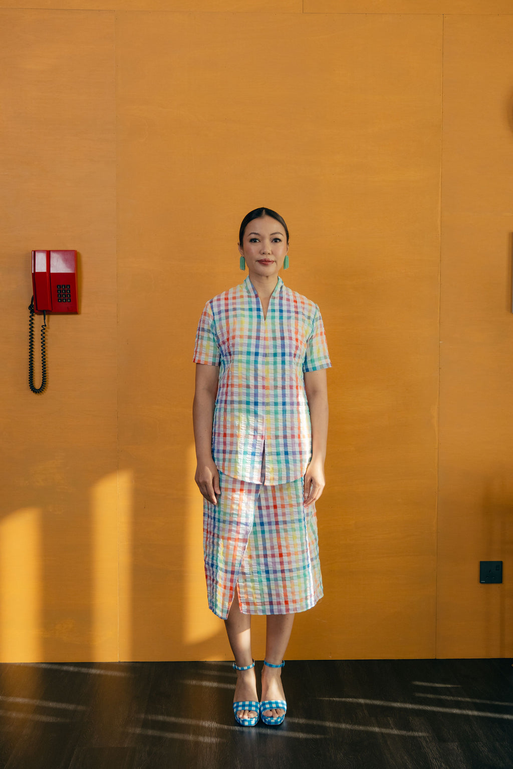 Rainbow Seersucker Kebaya