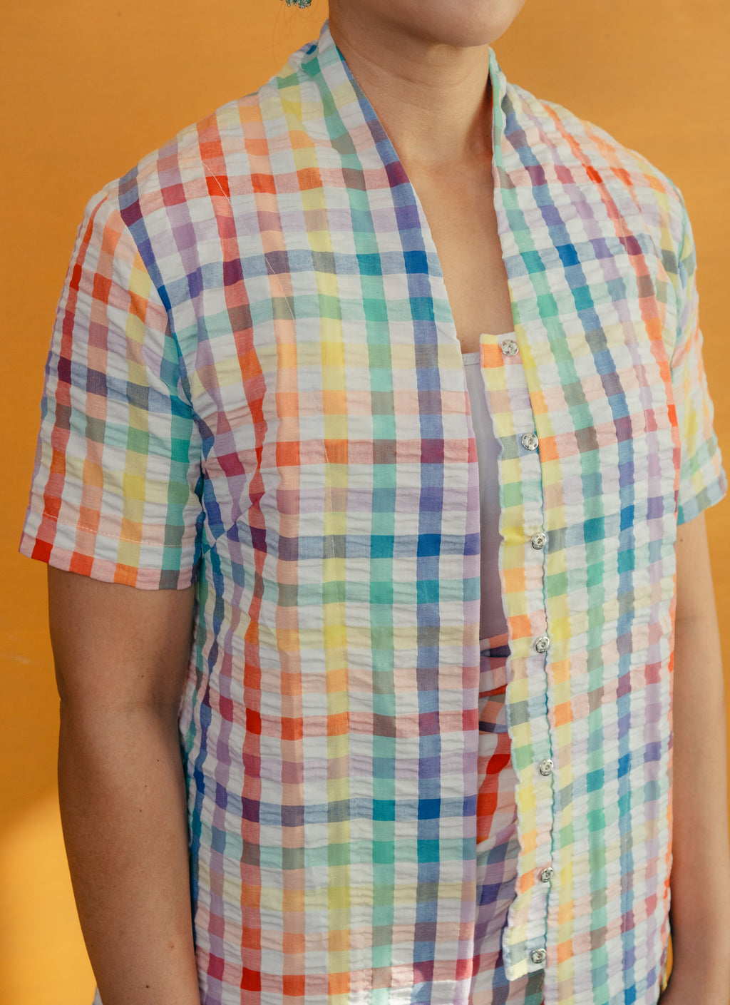 Rainbow Seersucker Kebaya